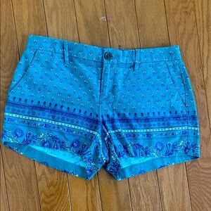 Old Navy Teal Patterned mid waist shorts